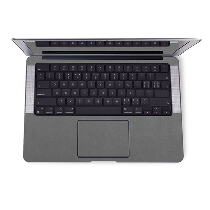 Vegan Leather MacBook Skin for Pro & Air – Minimalist Laptop Cover Gray