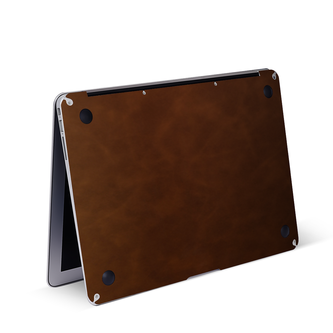 Leather MacBook Skin for Pro & Air – Luxury Scratch-Resistant Cover Coffee