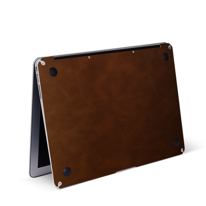 Leather MacBook Skin for Pro & Air – Luxury Scratch-Resistant Cover Coffee