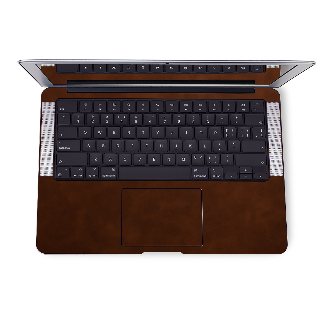 Leather MacBook Skin for Pro & Air – Luxury Scratch-Resistant Cover Coffee