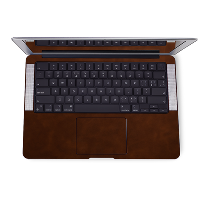 Leather MacBook Skin for Pro & Air – Luxury Scratch-Resistant Cover Coffee