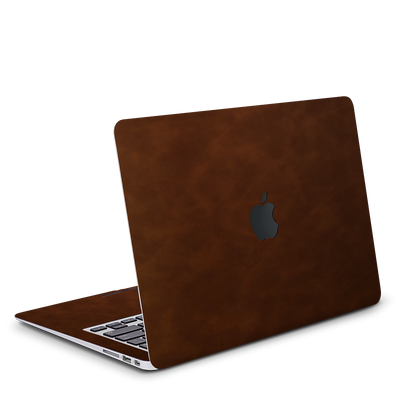 Leather MacBook Skin for Pro & Air – Luxury Scratch-Resistant Cover Coffee