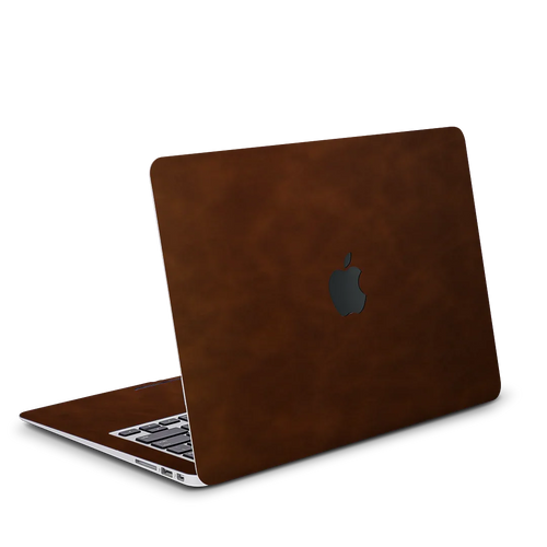 Leather MacBook Skin for Pro & Air – Luxury Scratch-Resistant Cover Coffee
