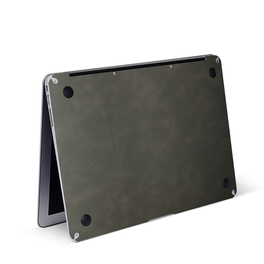Leather MacBook Skin for Pro & Air – Luxury Scratch-Resistant Cover Dark Gray