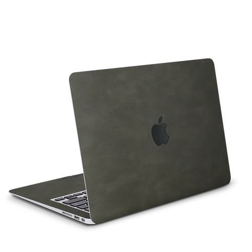 Leather MacBook Skin for Pro & Air – Luxury Scratch-Resistant Cover Dark Gray
