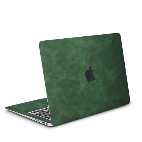 Leather MacBook Skin for Pro & Air – Luxury Scratch-Resistant Cover Green