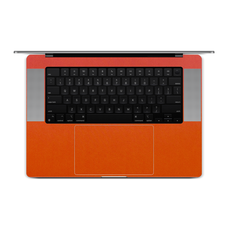 MacBook Pro 16 M4 2024 Plain Color Leather Orange Red