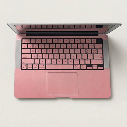 Blush Pink Hibiscus Embossed Leather MacBook Skin