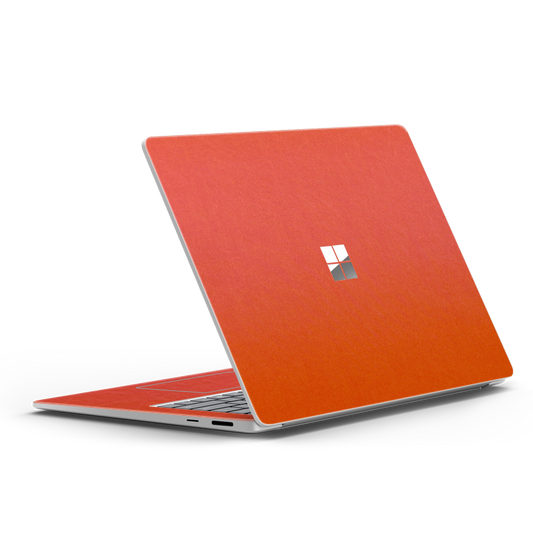 Surface Laptop Plain Color Leather Skins Orange Red