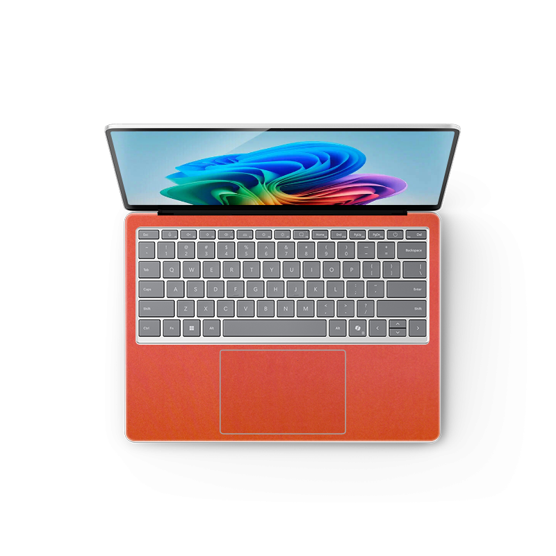 Surface Laptop Plain Color Leather Skins Orange Red