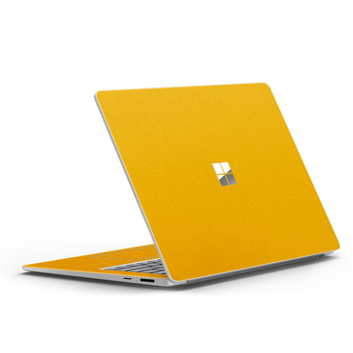 PU Leather Laptop Skin Cover for Microsoft Surface – Minimalist Protective Wrap - Yellow