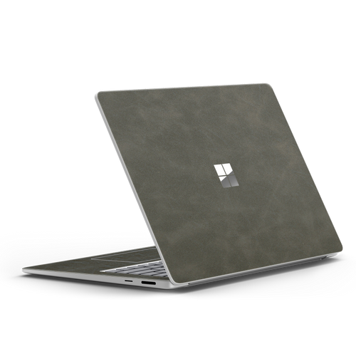 Leather Laptop Skin Cover for Microsoft Surface – Premium Protective Wrap - Gray