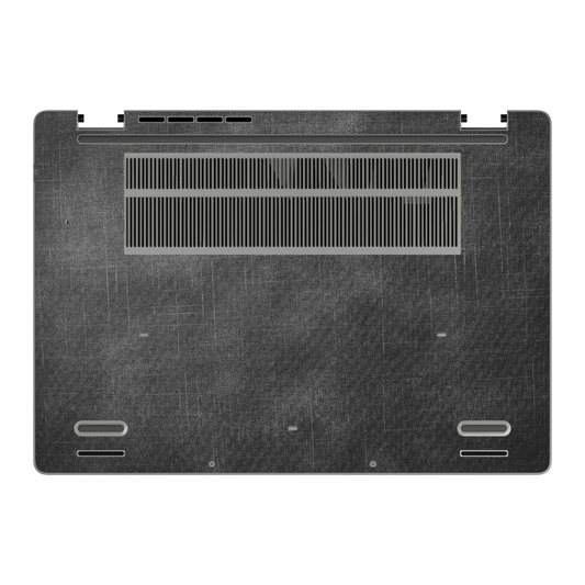 Black cotton denim Dell Business laptop skin - d-face