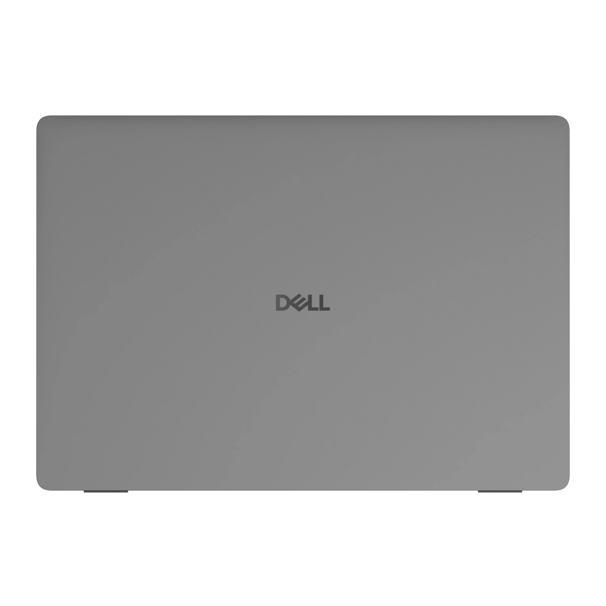 Original Gray plain synthetic leather Dell business laptop skin, a-face view. Rendered on Dell Pro 16 PC16250; exact cuts follow the selected model and coverage.