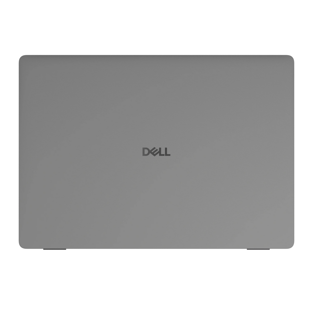Original Gray plain synthetic leather Dell business laptop skin, sku-a view. Rendered on Dell Pro 16 PC16250; exact cuts follow the selected model and coverage.