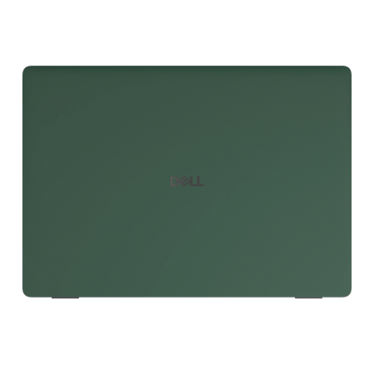 Original Green plain synthetic leather Dell business laptop skin, sku-a view. Rendered on Dell Pro 16 PC16250; exact cuts follow the selected model and coverage.