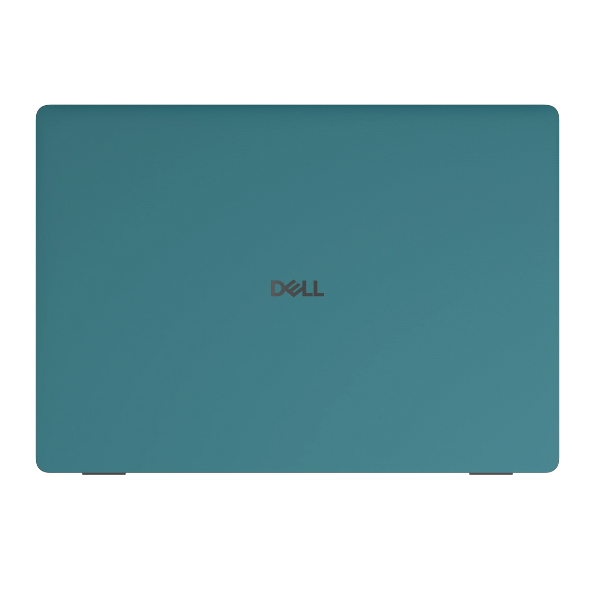 Peacock Blue plain synthetic leather Dell business laptop skin, sku-a view. Rendered on Dell Pro 16 PC16250; exact cuts follow the selected model and coverage.