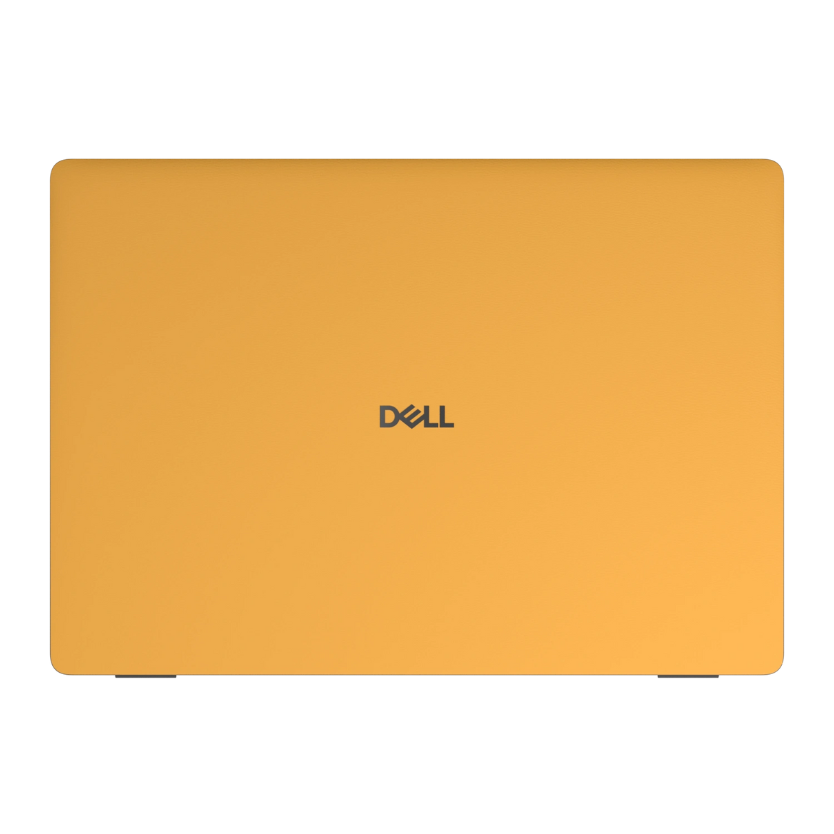 Wutong Yellow plain synthetic leather Dell business laptop skin, a-face view. Rendered on Dell Pro 16 PC16250; exact cuts follow the selected model and coverage.