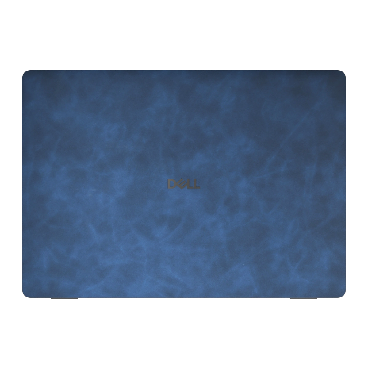 Deep Sea Blue scrub-textured synthetic leather Dell business laptop skin, a face view. Rendered on Dell Pro 16 PC16250 as a reference; exact cut layout follows the selected model and coverage.