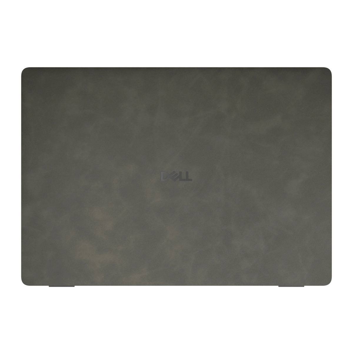 Dark Gray scrub-textured synthetic leather Dell business laptop skin, a face view. Rendered on Dell Pro 16 PC16250 as a reference; exact cut layout follows the selected model and coverage.