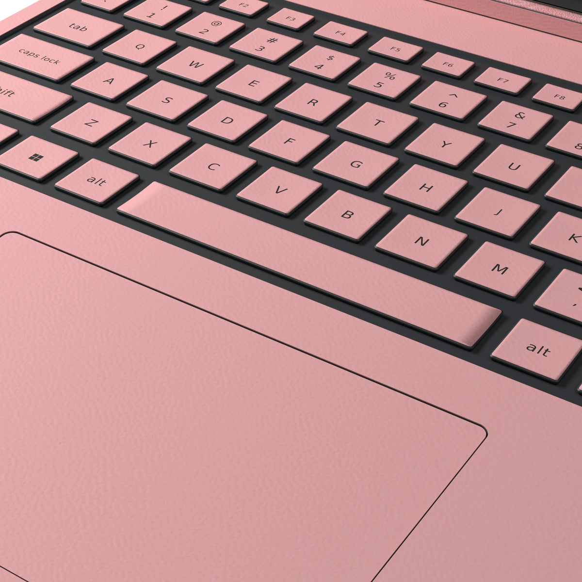 Dwantran Hibiscus Lenovo laptop skin in Blush Pink, showing a close-up of the textured pattern on a white background.