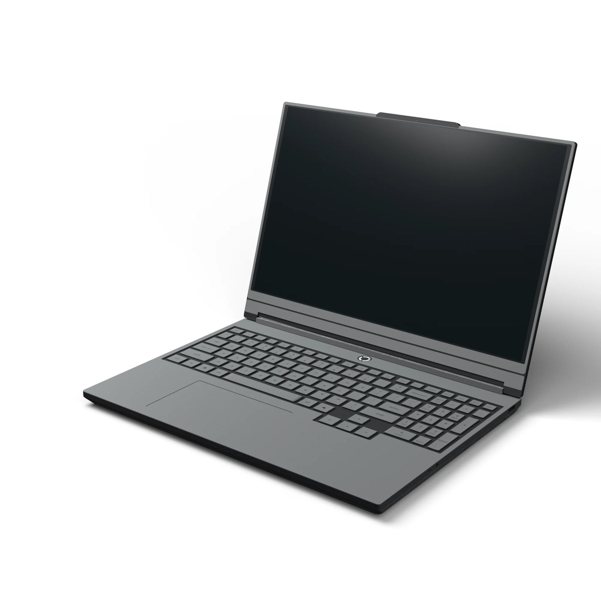 Dwantran Hibiscus Lenovo laptop skin in Classic Gray, showing an oblique view of the keyboard area on a white background.