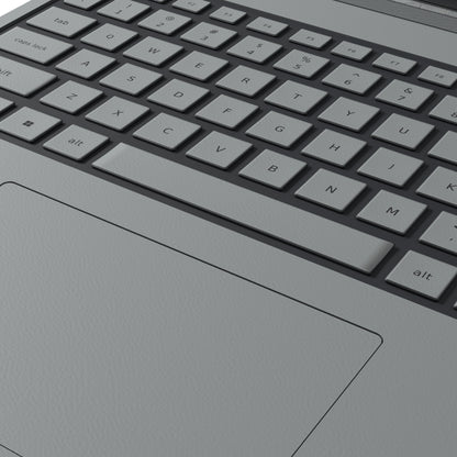 Dwantran Hibiscus Lenovo laptop skin in Classic Gray, showing a close-up of the textured pattern on a white background.
