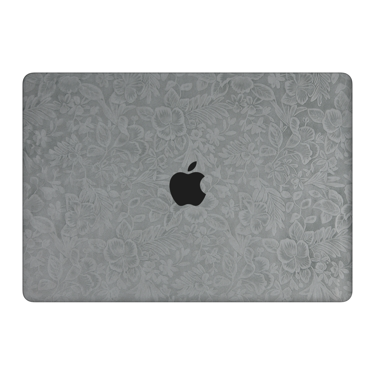 Classic Gray Hibiscus synthetic leather: Top lid (A) material illustration. Rendered on Air 15.3-inch M3-M5 as shared Air/Pro/Neo material reference; exact cutouts follow selected model.