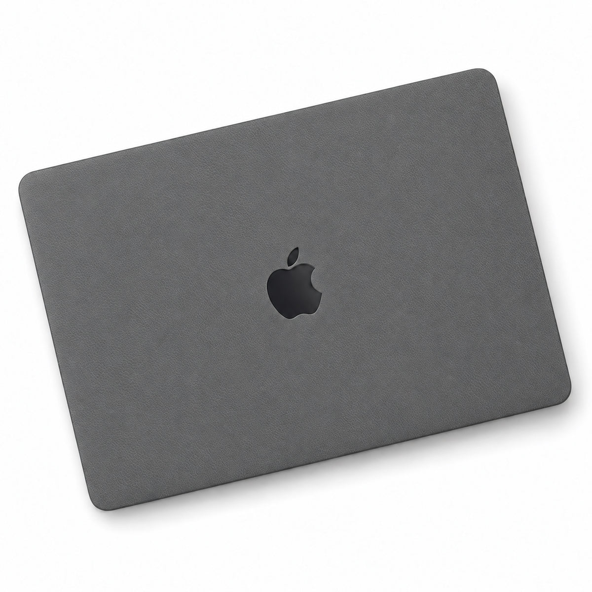 Dark Gray synthetic leather MacBook skin illustration: lid only.