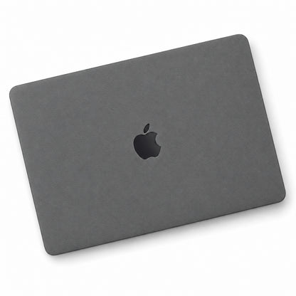 Dark Gray synthetic leather MacBook skin illustration: lid only.